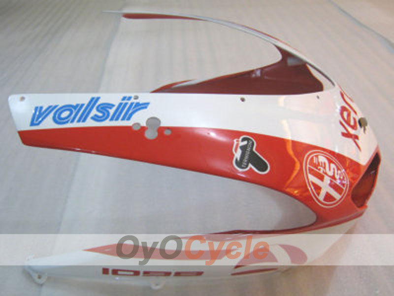 Kit de carénage injecté pour Ducati 848 08-13 - Rouge, blanc - Xerox #OYO87902216