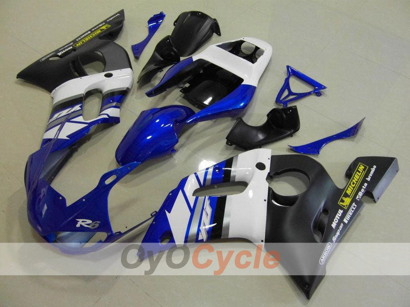Kit de carénage d'injection pour YZF-R6 98-02 - Bleu, noir, mat - Style d'origine #OYO87901004 Image principale du produit