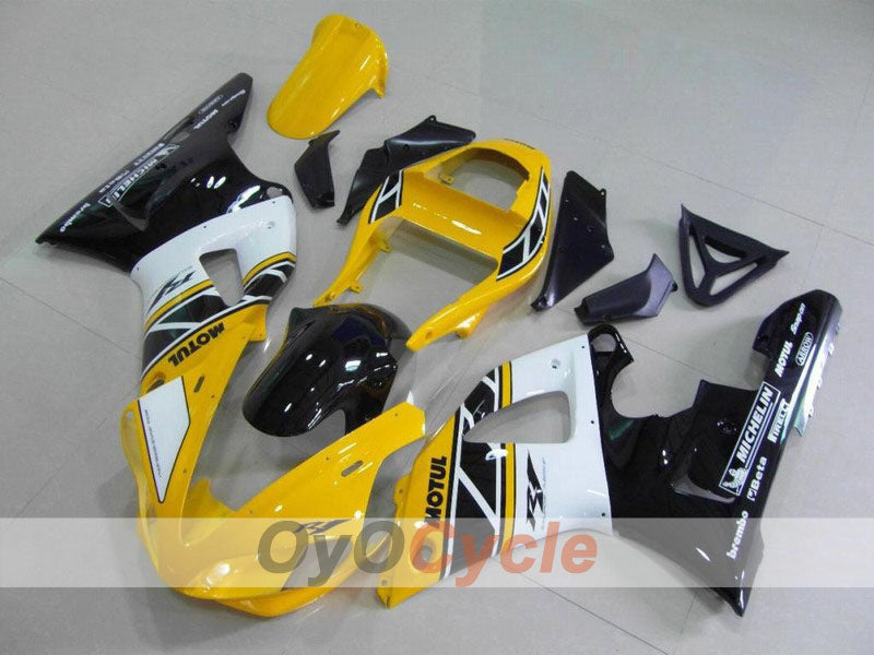 Kit de carénages injectés pour YZF-R1 00-01 - Jaune, noir - Style d'origine, MICHELIN, MOTUL #OYO87900776 Image principale du produit