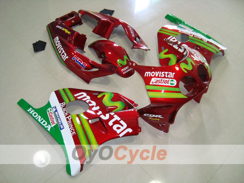 Kit de carénages injection pour CBR250RR 90-94 - Rouge, Vert - Movistar #OYO87902958 Image principale du produit