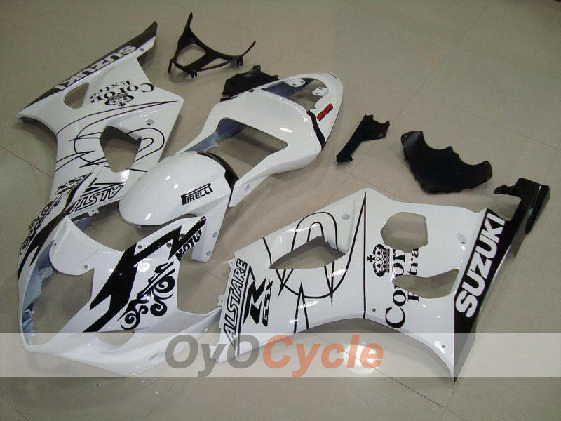 Kit de carénage à injection pour GSX R1000 03-04 - Blanc, Noir - Corona #OYO87901814 Image principale du produit