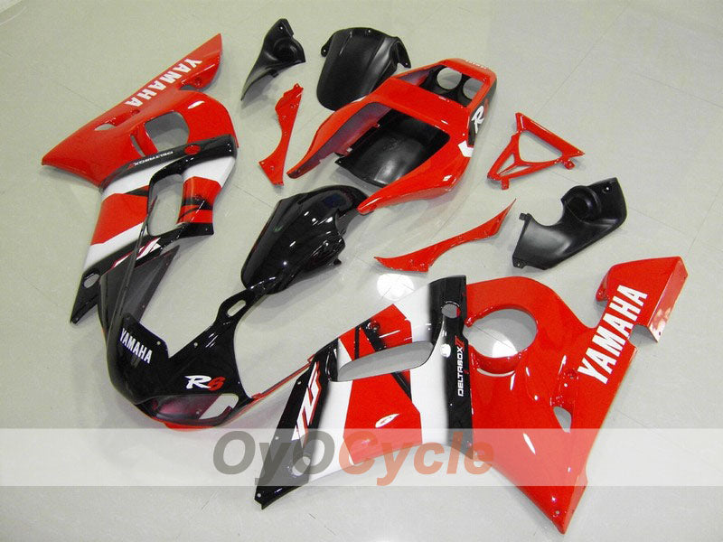 Kit de carénage d'injection pour YZF-R6 98-02 - Rouge, noir - Style d'origine #OYO87901005