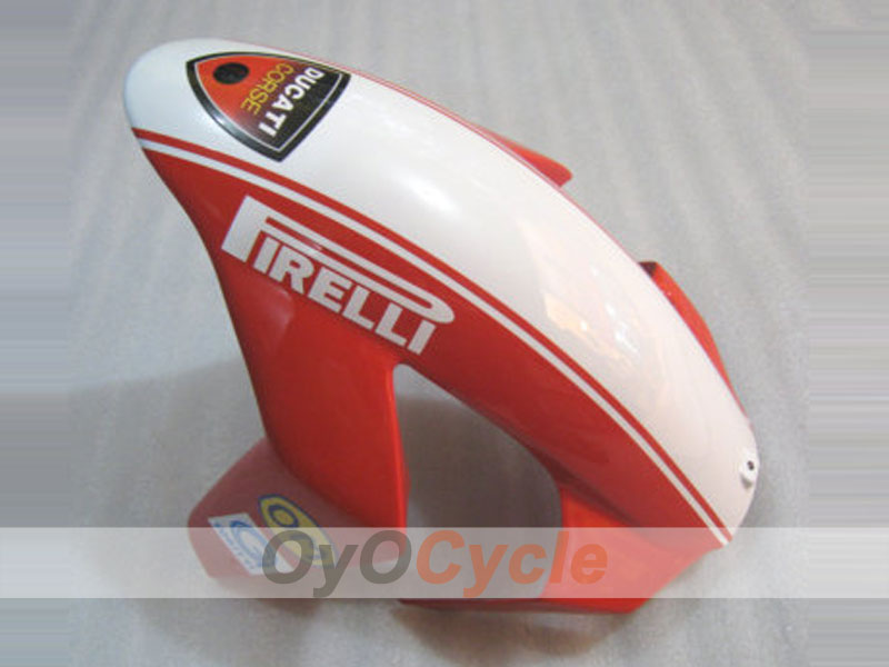Kit de carénage à injection pour Ducati 749 05-06 - Rouge, Blanc - Xerox #OYO87902163