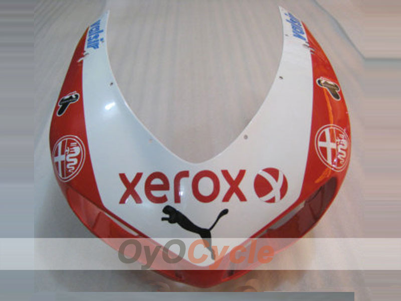 Kit de carénage injecté pour Ducati 848 08-13 - Rouge, blanc - Xerox #OYO87902216