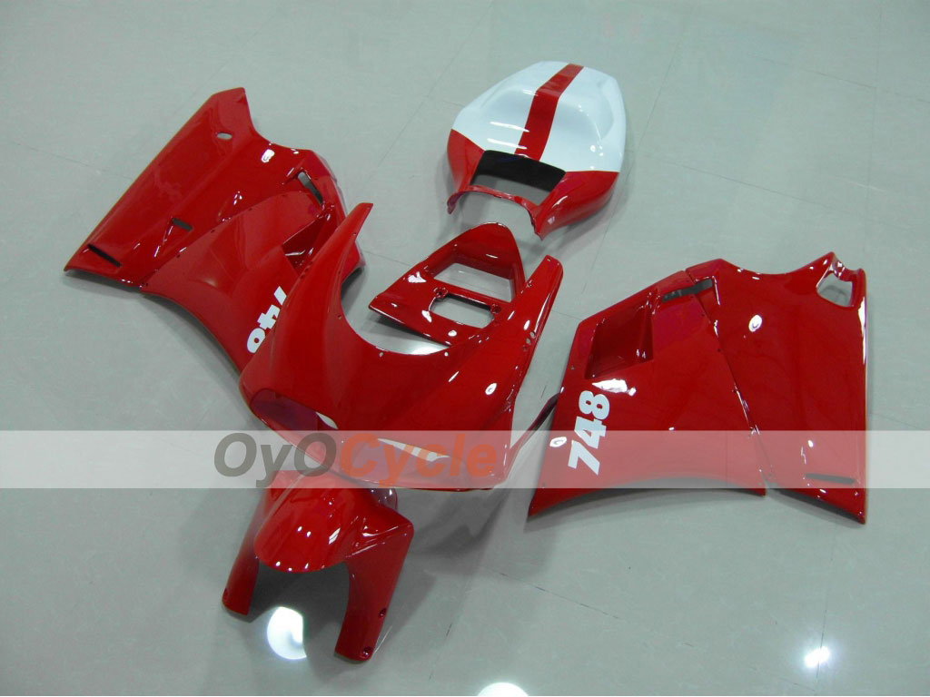 Kit de carénage à injection pour Ducati 748 94-02 - Rouge, Blanc - Style d'usine #OYO87902049 Image principale du produit