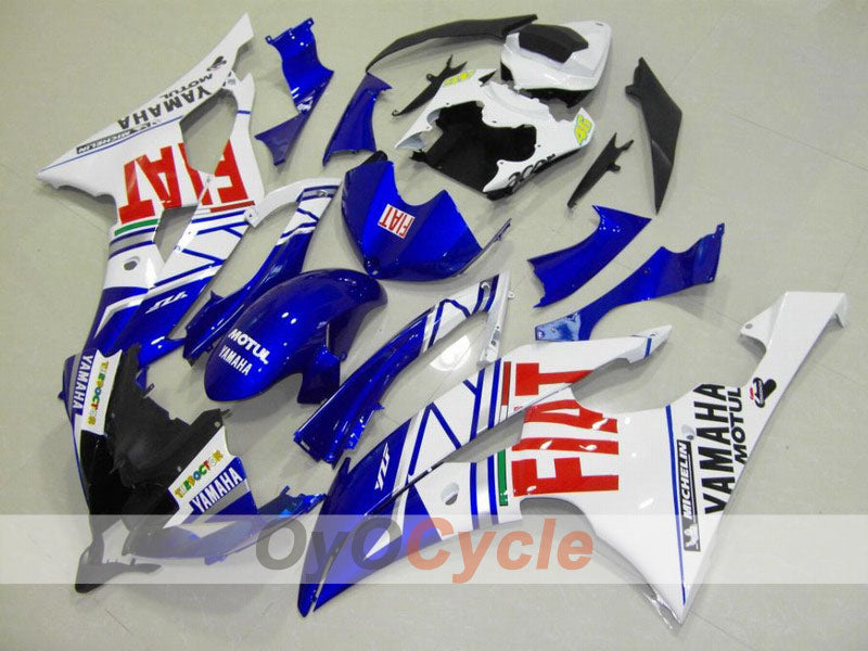 Kit de carénage injecté pour YZF-R6 08-16 - Bleu, blanc - FIAT #OYO87900957