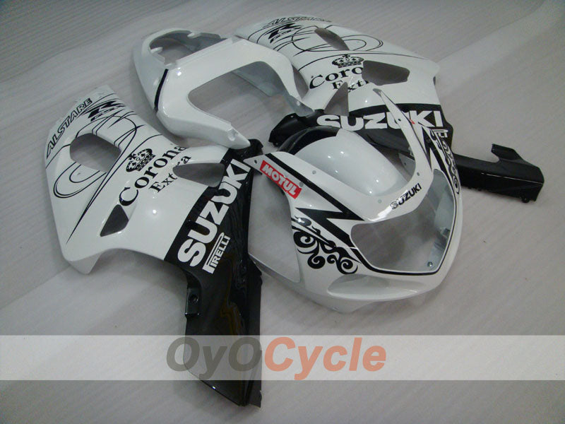 Kit de carénage à injection pour GSX R600 01-03 - Blanc, Noir - Corona, MOTUL #OYO87905115 Image principale du produit