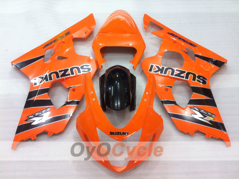 Kit de carénage à injection pour GSXR600 04-05 - Orange, Noir - Style usine #OYO87901207