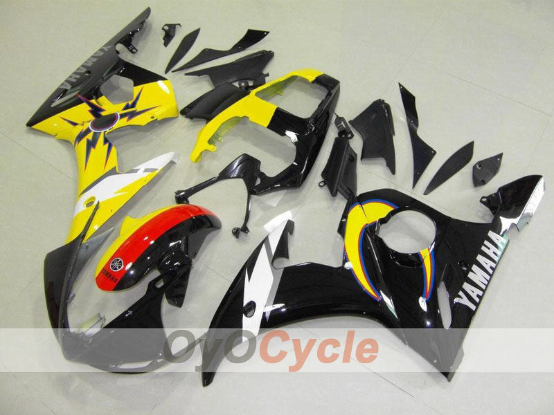 Kit de carénage à injection pour YZF-R6 03-04 - Jaune, Noir - Style usine #OYO87900918