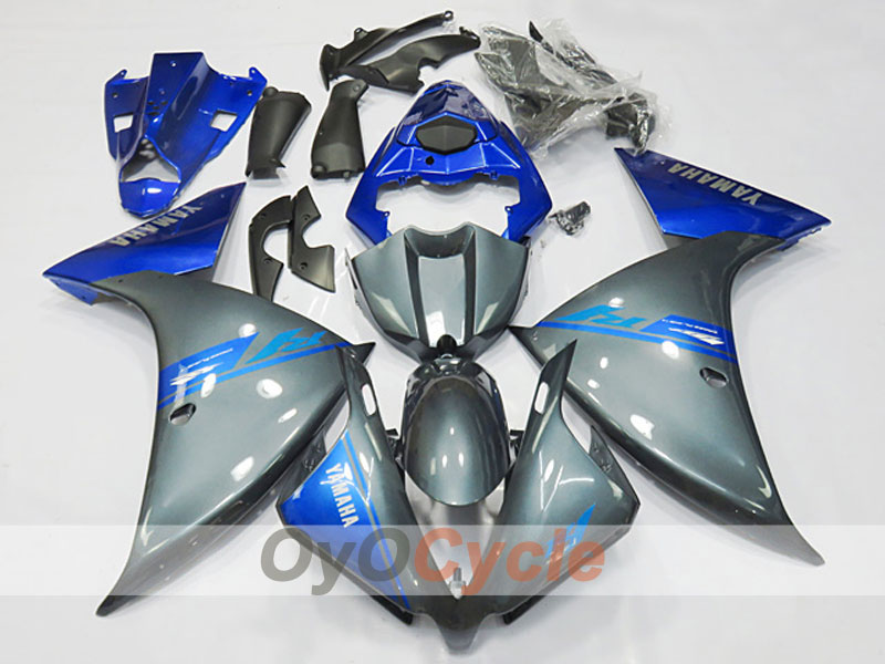 Kit de carénages à injection pour YZF-R1 12-14 - Bleu, Gris - Style d'origine #OYO87904729
