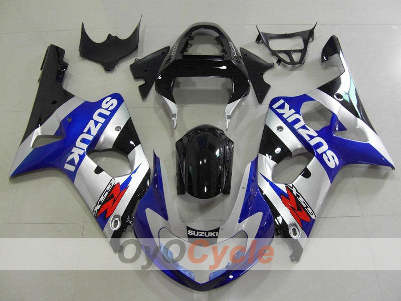 Kit de carénage injecté pour GSX R1000 00-02 - Bleu, argent - Style d'origine #OYO87901755 Image principale du produit