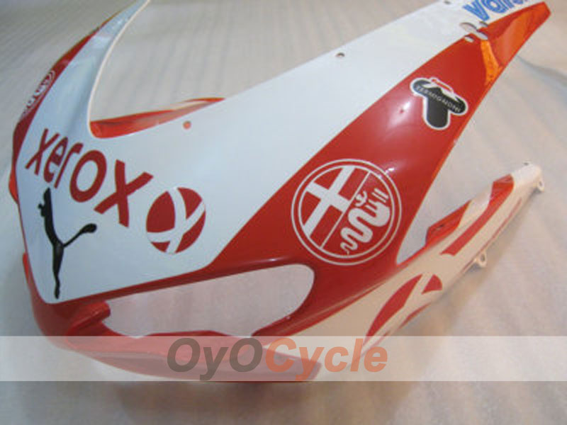 Kit de carénage injecté pour Ducati 848 08-13 - Rouge, blanc - Xerox #OYO87902216