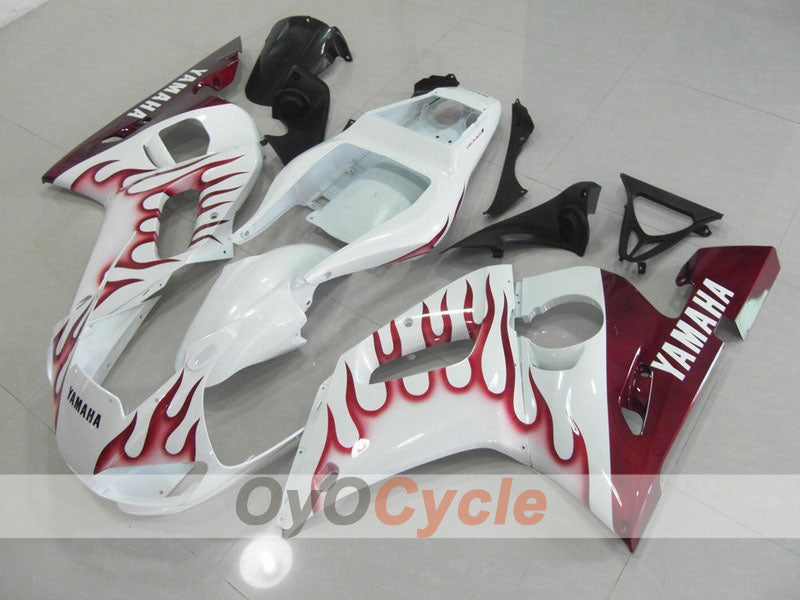 Kit de carénages à injection pour YZF-R6 98-02 - Rouge, blanc - Flamme #OYO87900989 Image principale du produit