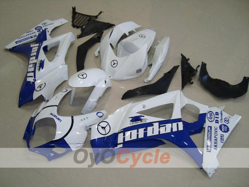 Kit de carénage à injection pour GSX R1000 07-08 - Bleu, Blanc - Jordan #OYO87902103 Image principale du produit