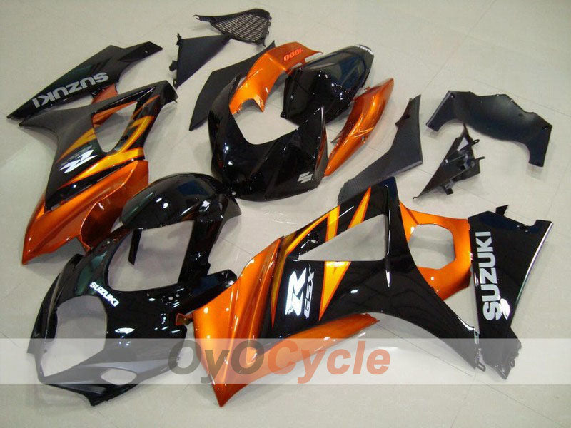 Kit de carénage injecté pour GSX R1000 07-08 - Orange, noir - Style usine #OYO87902114