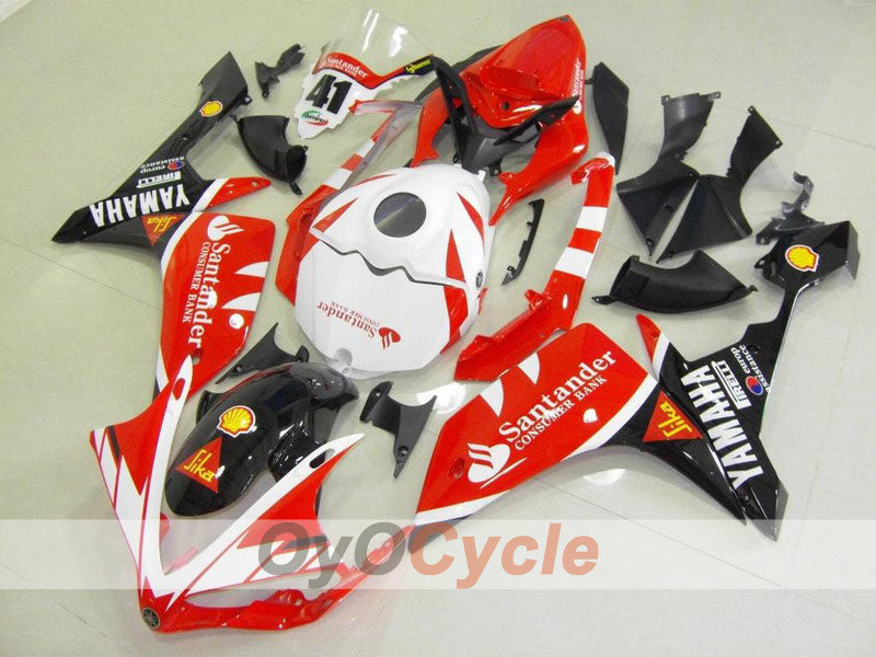 Kit de carénages à injection pour YZF-R1 07-08 - Rouge, blanc - Santander #OYO87900881