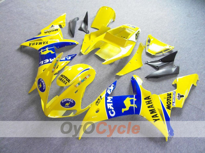 Kit de carénages d'injection pour GSXR1300 Hayabusa 99-07 - Jaune, bleu - Camel, MOTUL #OYO87902648