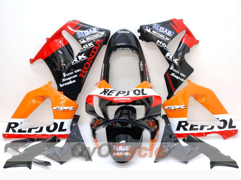 Kit de carénage à injection pour CBR900RR 929 00-01 - Orange, Noir - MICHELIN, Repsol #OYO87902728