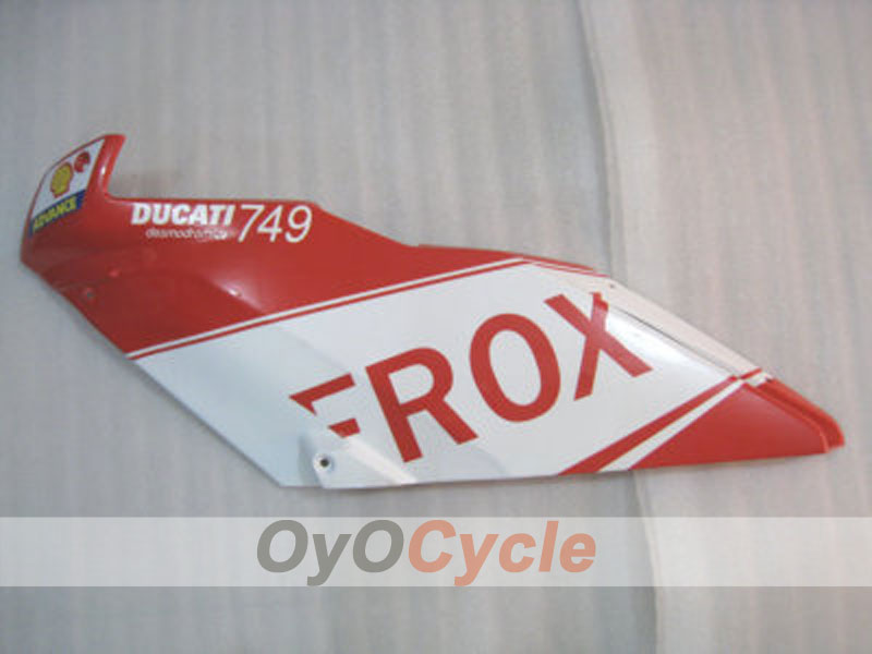 Kit de carénage à injection pour Ducati 749 05-06 - Rouge, Blanc - Xerox #OYO87902163