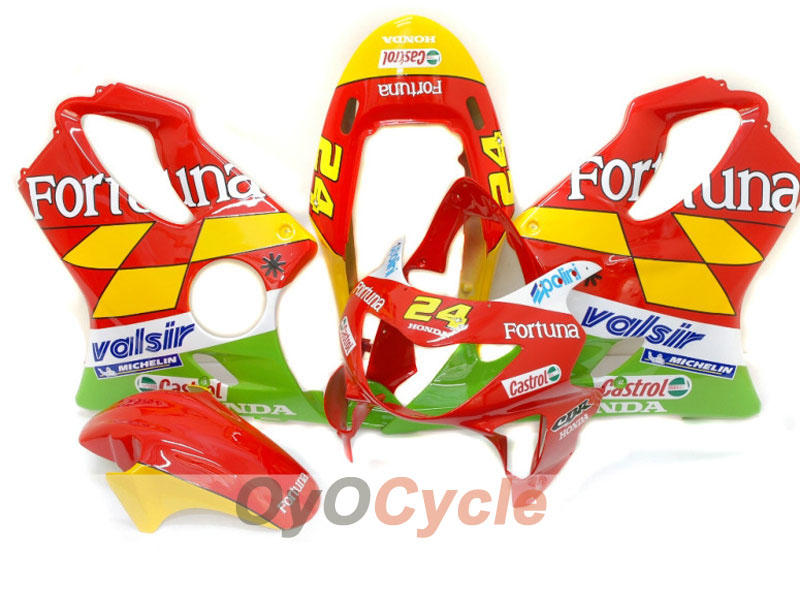 Kit de carénage à injection pour CBR600F4 99-00 - Rouge, Jaune - Castrol #OYO87900112 Image principale du produit