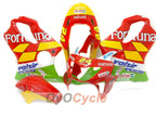 Kit de carénage à injection pour CBR600F4 99-00 - Rouge, Jaune - Castrol #OYO87900112