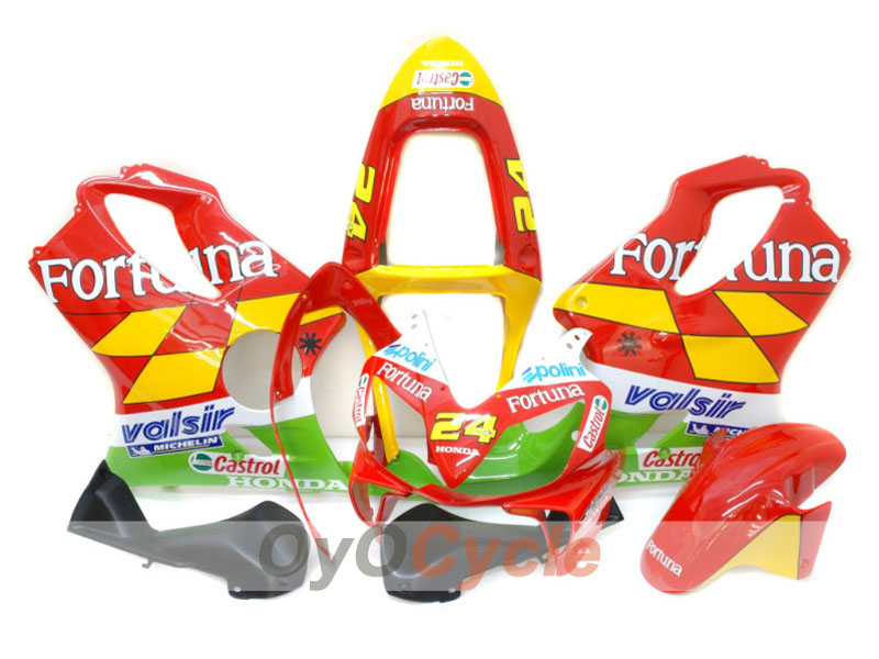 Kit de carénage à injection pour CBR600F4i 01-03 - Rouge, Jaune - Castrol #OYO87900156 Image principale du produit