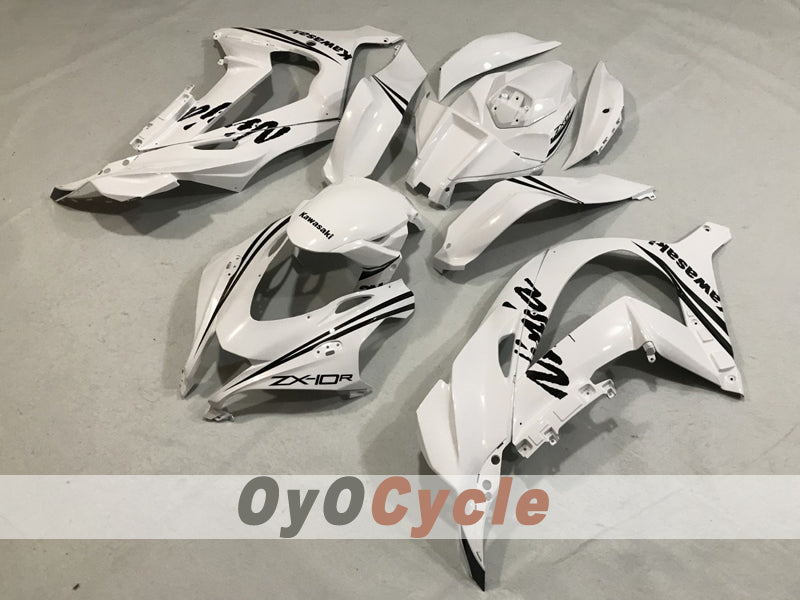 Kit de carénage à injection pour NINJA ZX-10R 16-20 - Blanc - Style d'origine #OYO87914606