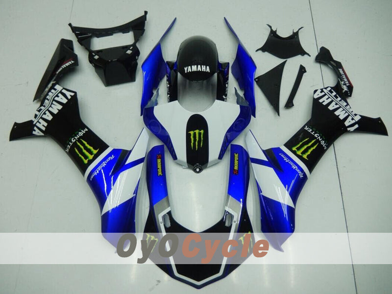 Kit de carénage injecté pour YZF-R1 15-19 - Bleu, Blanc, Noir - Monster #OYO87914650