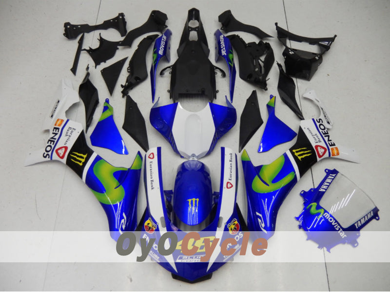 Kit de carénage injecté pour YZF-R1 15-19 - Bleu, Blanc - Movistar #OYO87914645