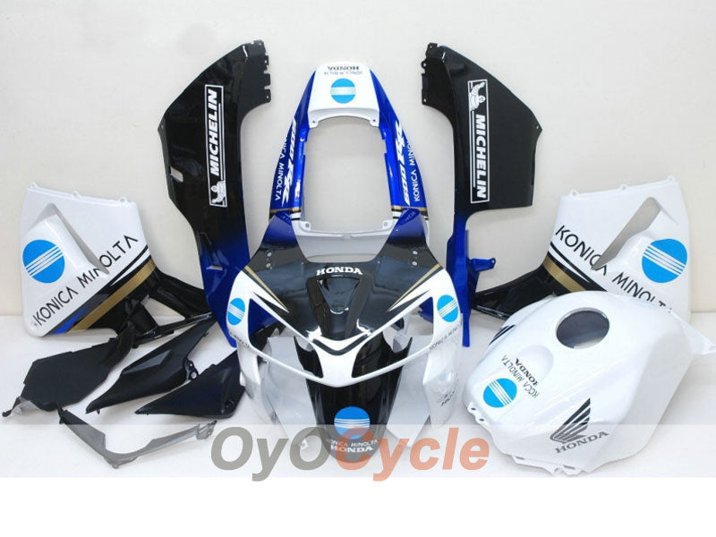 Kit de carénages injectés pour CBR600RR 05-06 - Blanc, noir - Konica Minolta, MICHELIN #OYO87900254