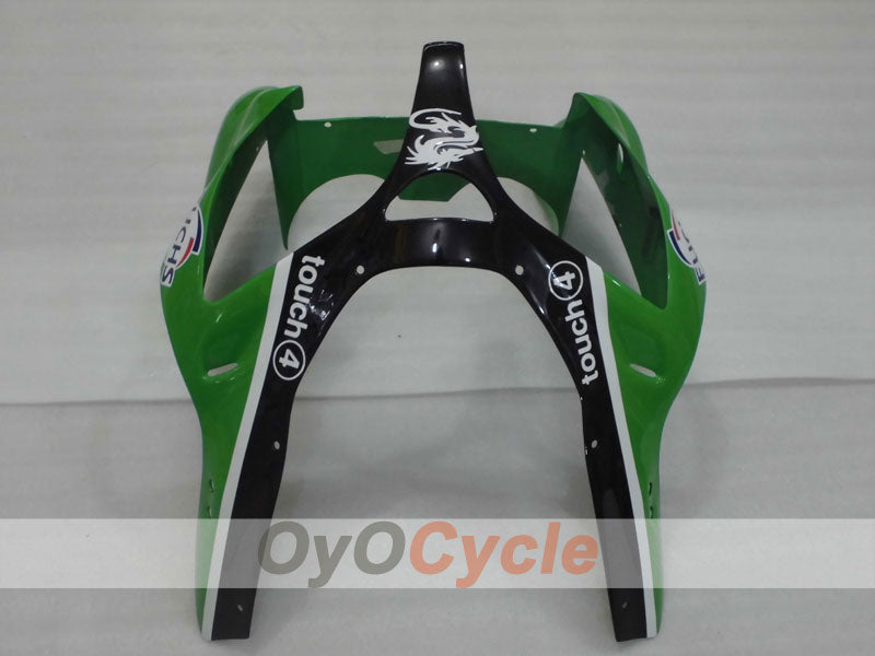 Kit de carénage injecté pour NINJA ZX-6R 00-02 - Vert, noir - Nakano #OYO87901730