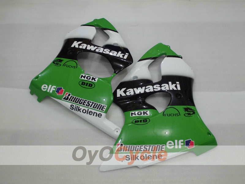 Kit de carénage injecté pour NINJA ZX-6R 00-02 - Vert, noir - Nakano #OYO87901730