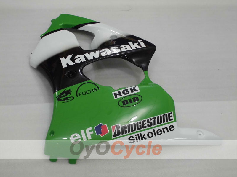 Kit de carénage injecté pour NINJA ZX-6R 00-02 - Vert, noir - Nakano #OYO87901730