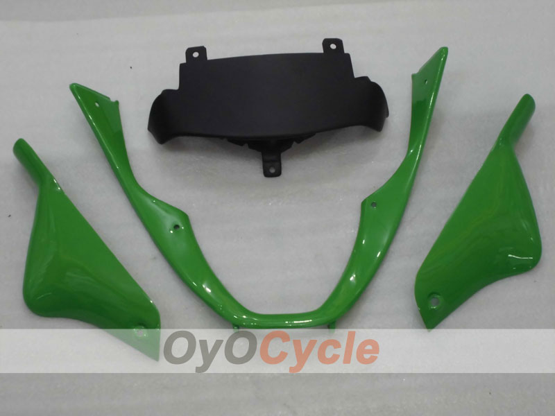 Kit de carénage injecté pour NINJA ZX-6R 00-02 - Vert, noir - Nakano #OYO87901730