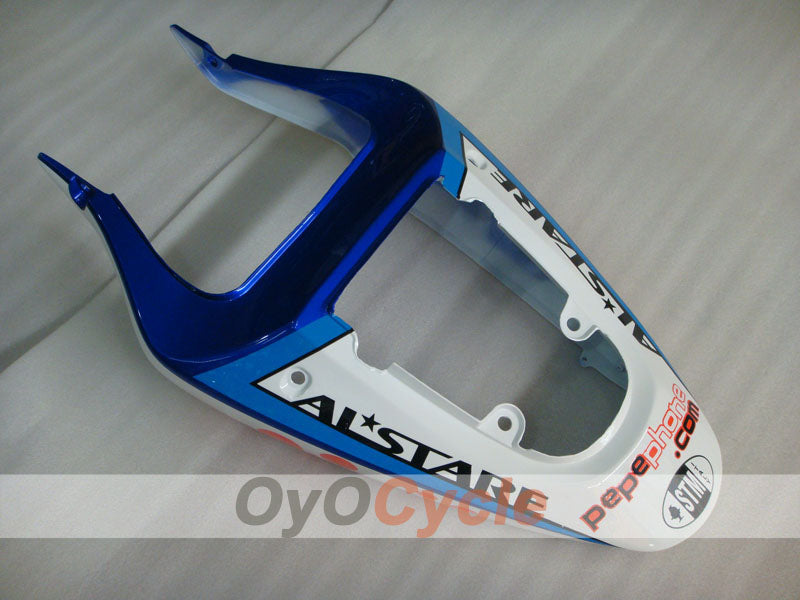 Kit de carénage à injection pour GSX R1000 00-02 - Bleu, Blanc - Dark Dog, MOTUL #OYO87905215