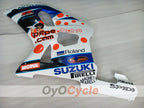 Kit de carénage à injection pour GSX R1000 00-02 - Bleu, Blanc - Dark Dog, MOTUL #OYO87905215