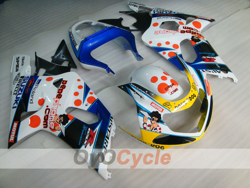 Kit de carénage à injection pour GSX R1000 00-02 - Bleu, Blanc - Dark Dog, MOTUL #OYO87905215