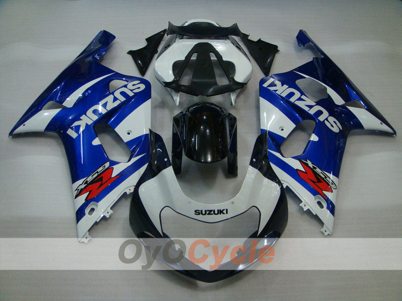 Kit de carénage à injection pour GSX R600 01-03 - Bleu, noir - Style usine #OYO87905089