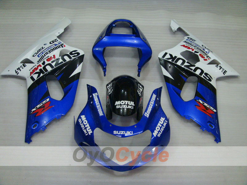 Kit de carénage à injection pour GSX R750 00-03 - Bleu, blanc - MOTUL #OYO87905142