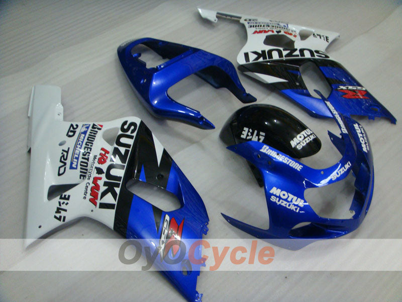 Kit de carénage à injection pour GSX R750 00-03 - Bleu, blanc - MOTUL #OYO87905142 Image principale du produit