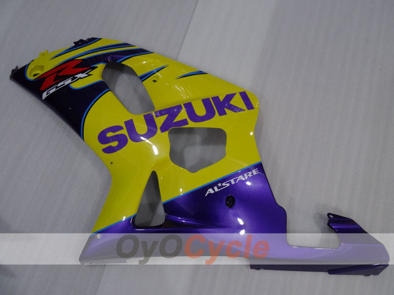 Kit de carénage à injection pour GSX R600 01-03 - Jaune, violet - Style usine #OYO87905080
