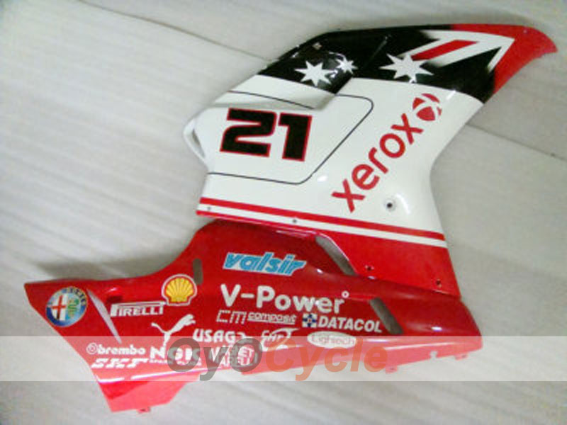 Kit de carénage à injection pour Ducati 1098 07-09 - Rouge, Blanc - Xerox #OYO87902232