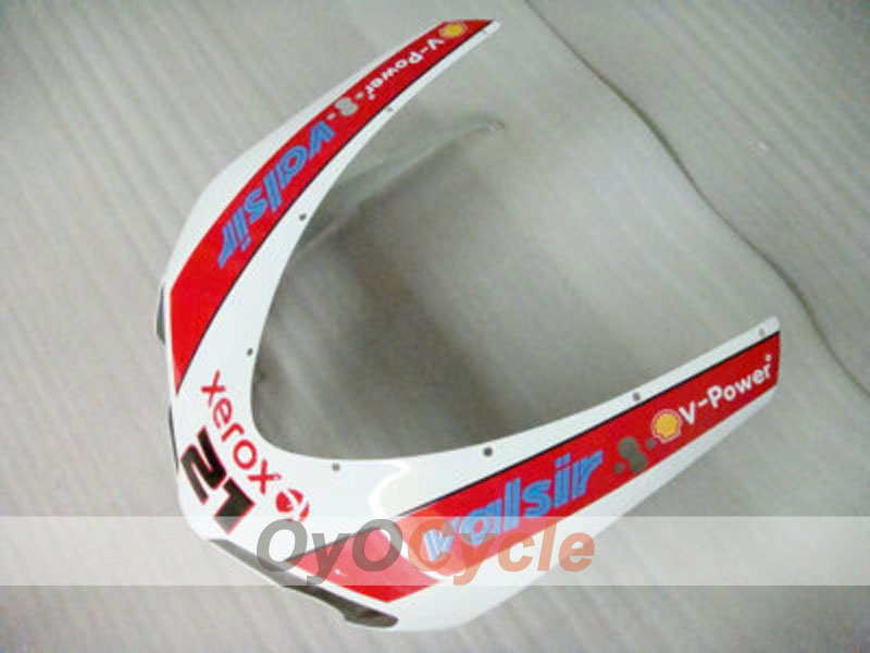 Kit de carénage à injection pour Ducati 848 08-13 - Rouge, Blanc - Xerox #OYO87902235