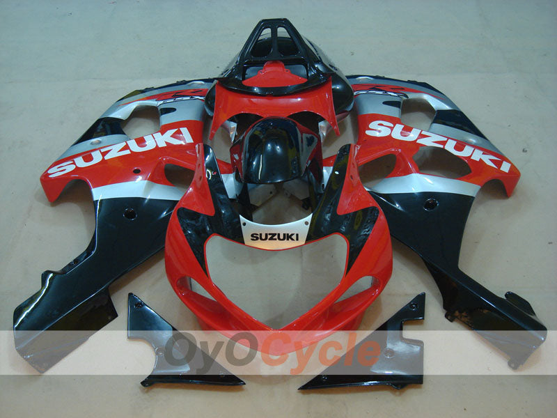 Kit de carénage injecté pour GSX R1000 00-02 - Rouge, noir - Style d'origine #OYO87901758