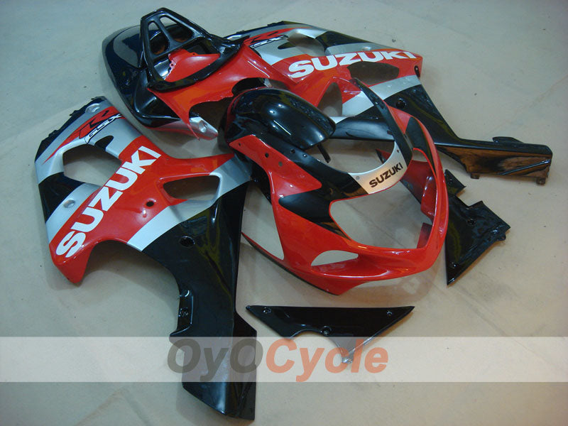 Kit de carénage injecté pour GSX R1000 00-02 - Rouge, noir - Style d'origine #OYO87901758