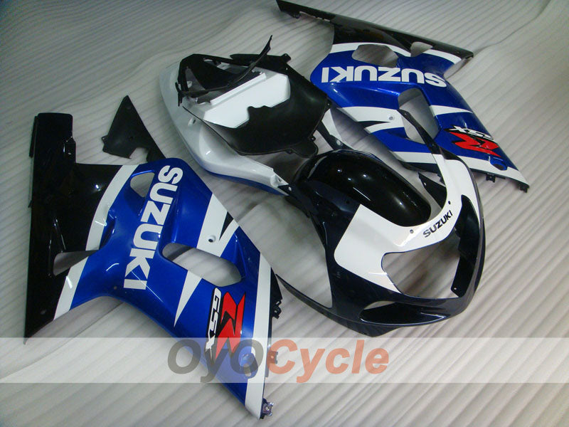 Kit de carénage injecté pour GSX R750 00-03 - Bleu, noir - Style usine #OYO87905175