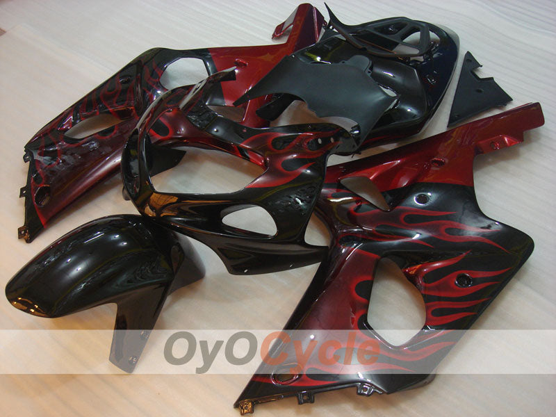 Kit de carénage à injection pour GSX R750 00-03 - Rouge, Noir - Flame #OYO87901054 Image secondaire du produit