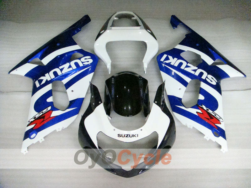 Kit de carénage à injection pour GSX R750 00-03 - Bleu, blanc - Style d'origine #OYO87901109