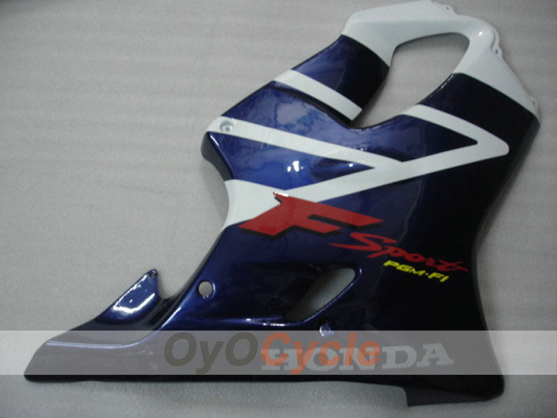 Kit de carénage à injection pour CBR600F4i 01-03 - Bleu, Blanc - Style usine #OYO87900184