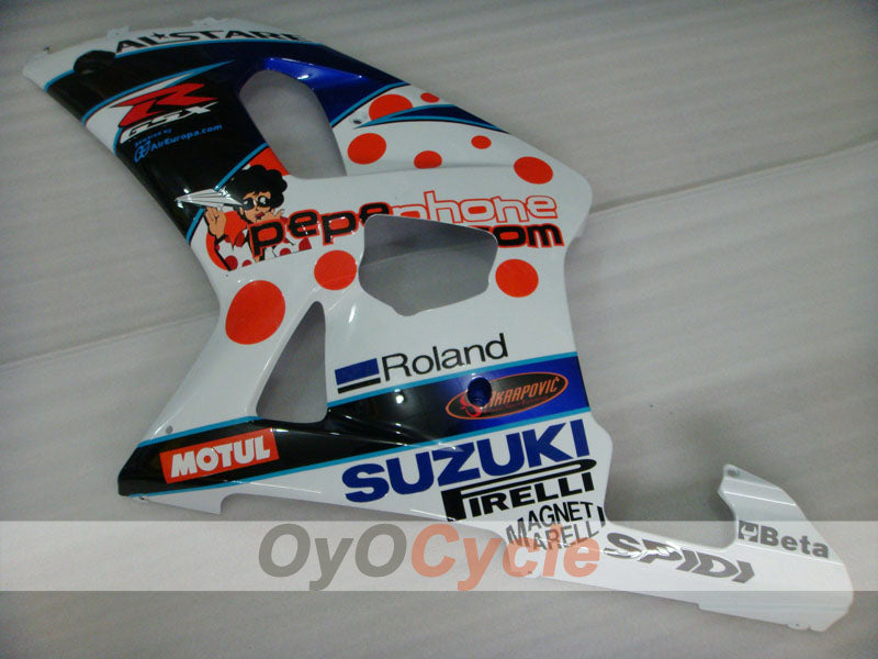 Kit de carénage injecté pour GSX R1000 00-02 - Bleu, blanc - Dark Dog, MOTUL #OYO87901723